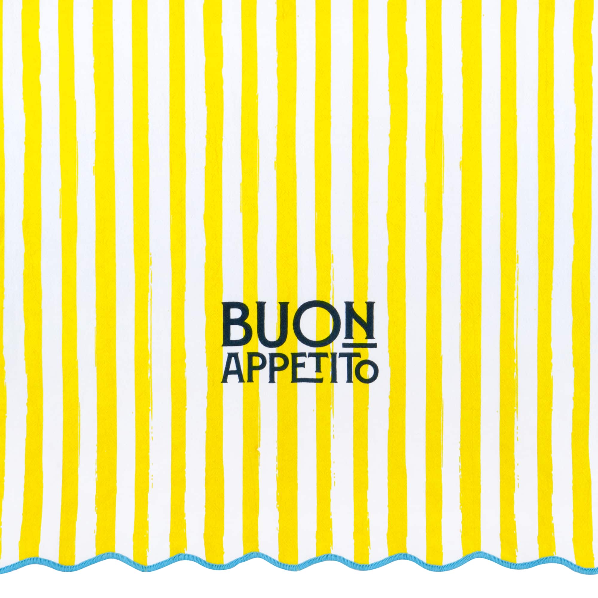 Yellow Stripes Buon Appetito Tea Towel by Makery™